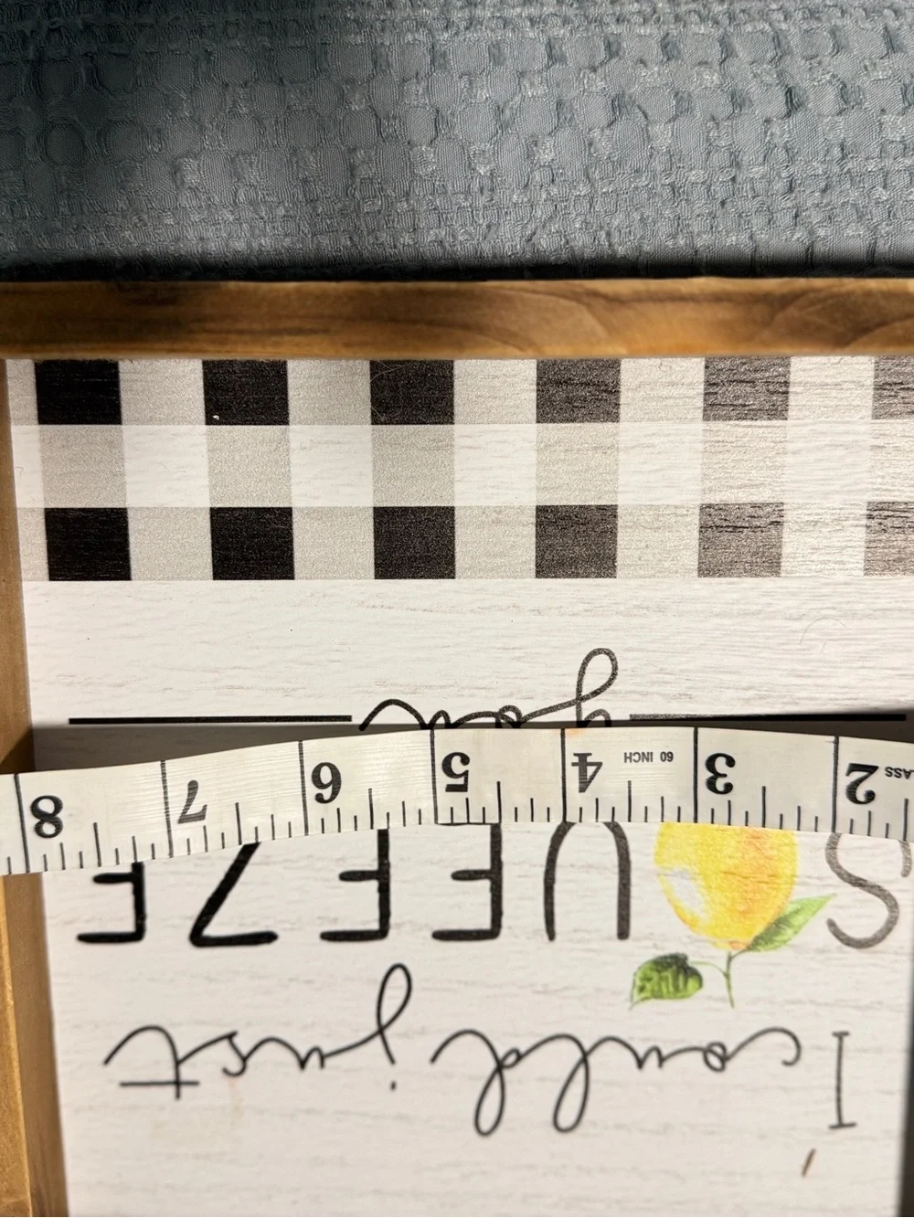 Wood Frame Lemon Squeeze Wall Sign - White and Yellow